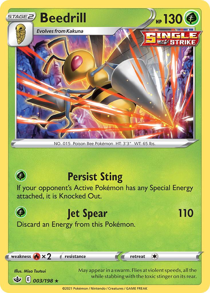 Pokemon Trading Card Game Chilling Reign Price List 3 Beedrill
