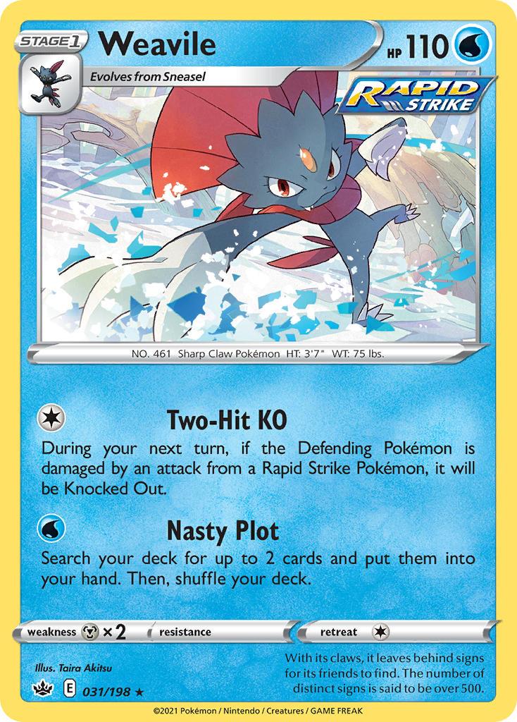 Pokemon Trading Card Game Chilling Reign Price List 31 Weavile