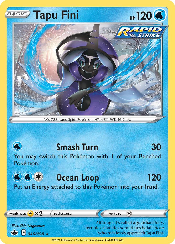 Pokemon Trading Card Game Chilling Reign Price List 40 Tapu Fini