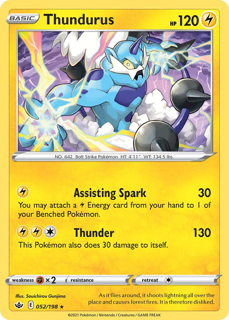 Pokemon Trading Card Game Chilling Reign Price List 52 Thundurus