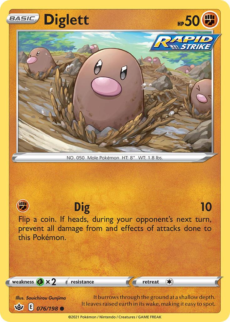 Pokemon Trading Card Game Chilling Reign Price List 76 Diglett