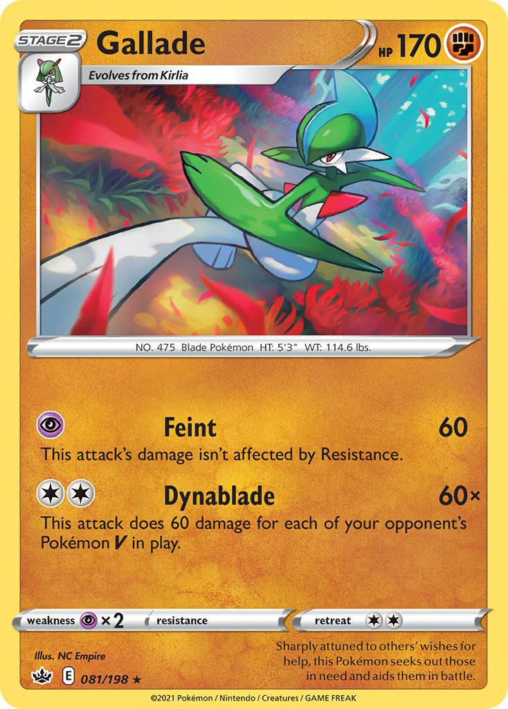 Pokemon Trading Card Game Chilling Reign Price List 81 Gallade