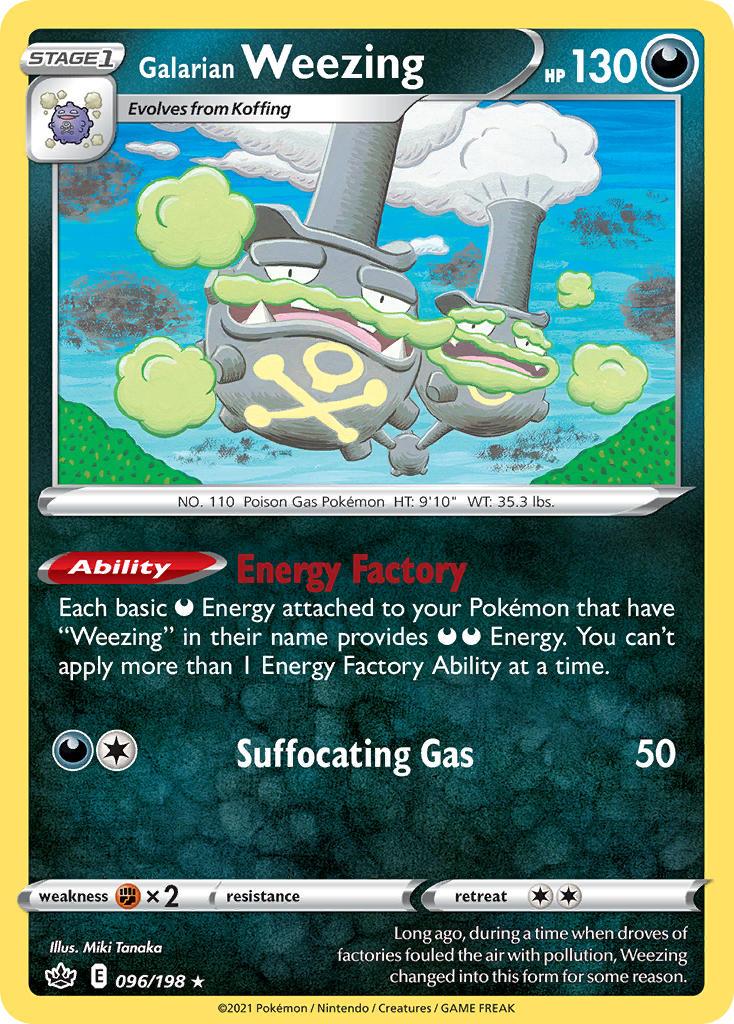 Pokemon Trading Card Game Chilling Reign Price List 96 Galarian Weezing