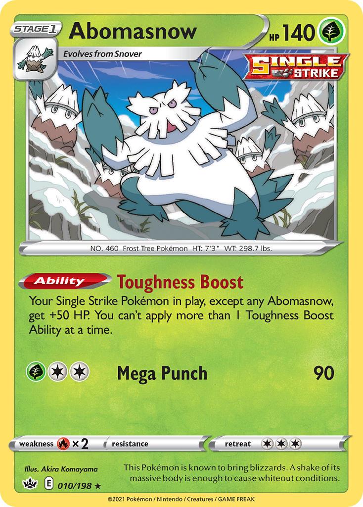 Pokemon Trading Card Game Chilling Reign Set List 10 Abomasnow