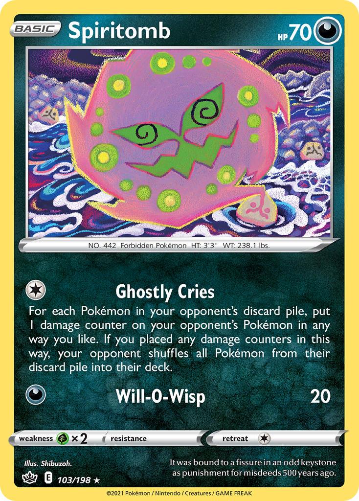 Pokemon Trading Card Game Chilling Reign Set List 103 Spiritomb