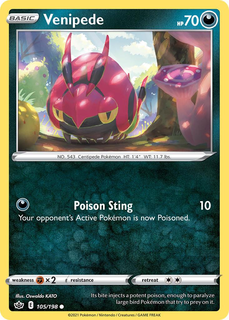 Pokemon Trading Card Game Chilling Reign Set List 105 Venipede
