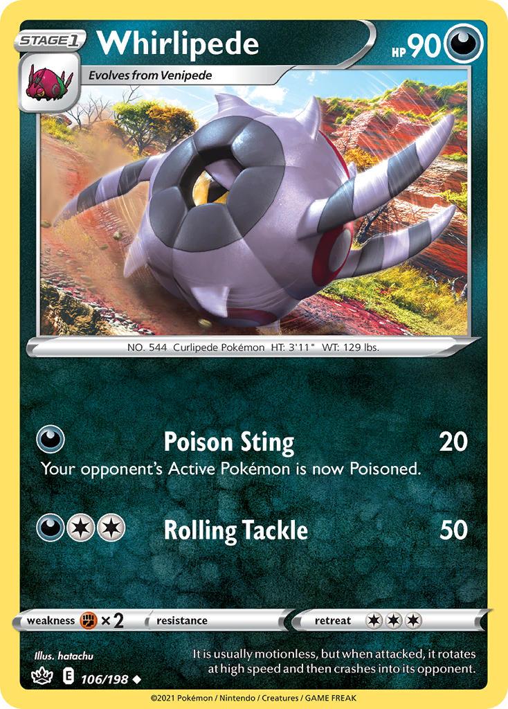 Pokemon Trading Card Game Chilling Reign Set List 106 Whirlipede