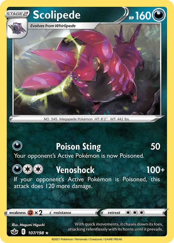 Pokemon Trading Card Game Chilling Reign Set List 107 Scolipede