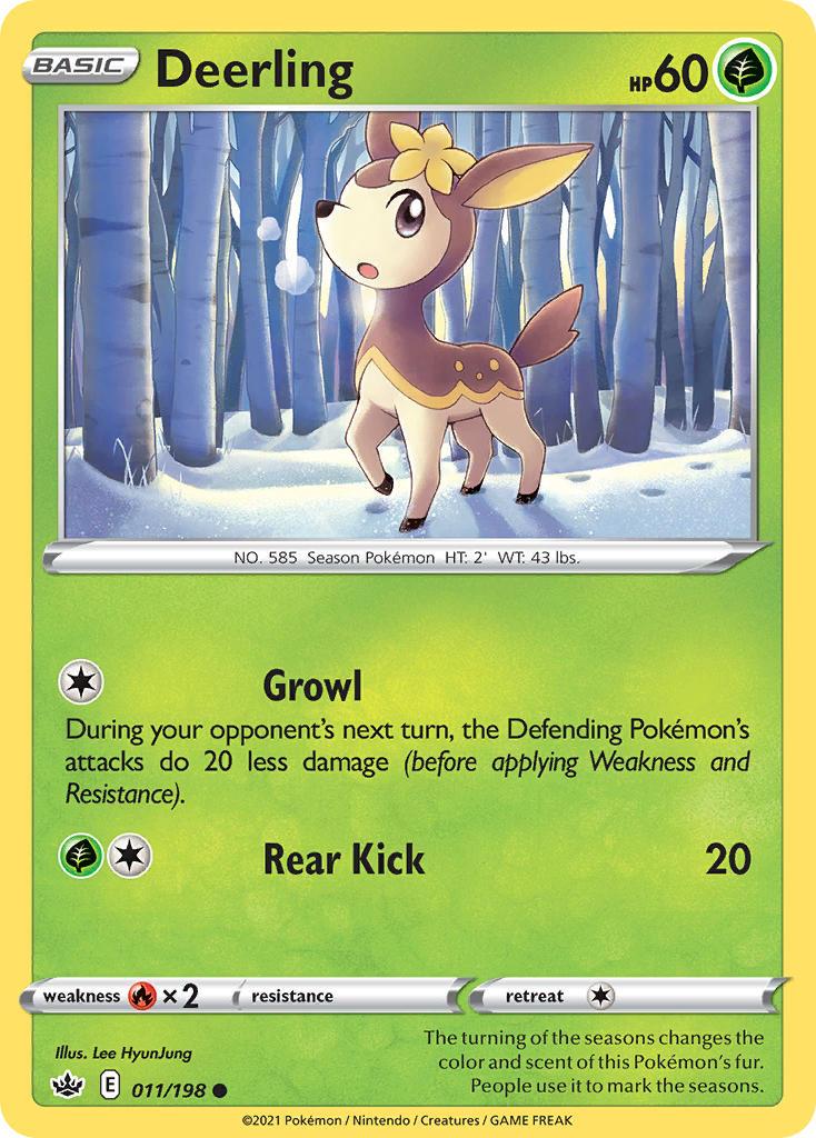 Pokemon Trading Card Game Chilling Reign Set List 11 Deerling