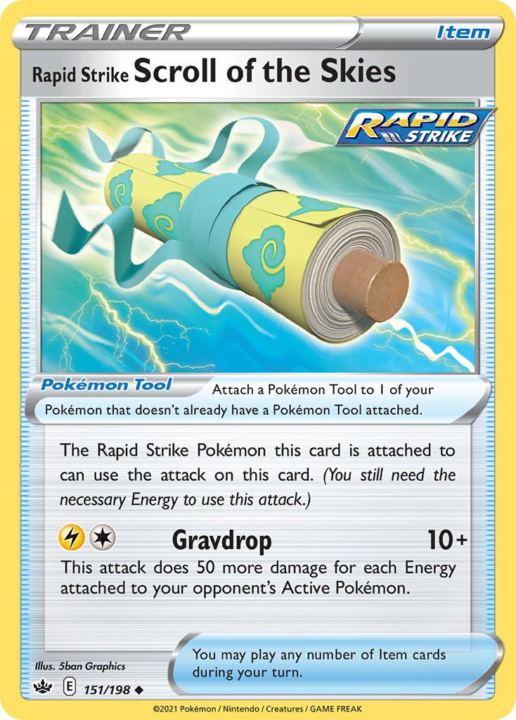 Pokemon Trading Card Game Chilling Reign Set List 151 Rapid Strike Scroll Of The Skies