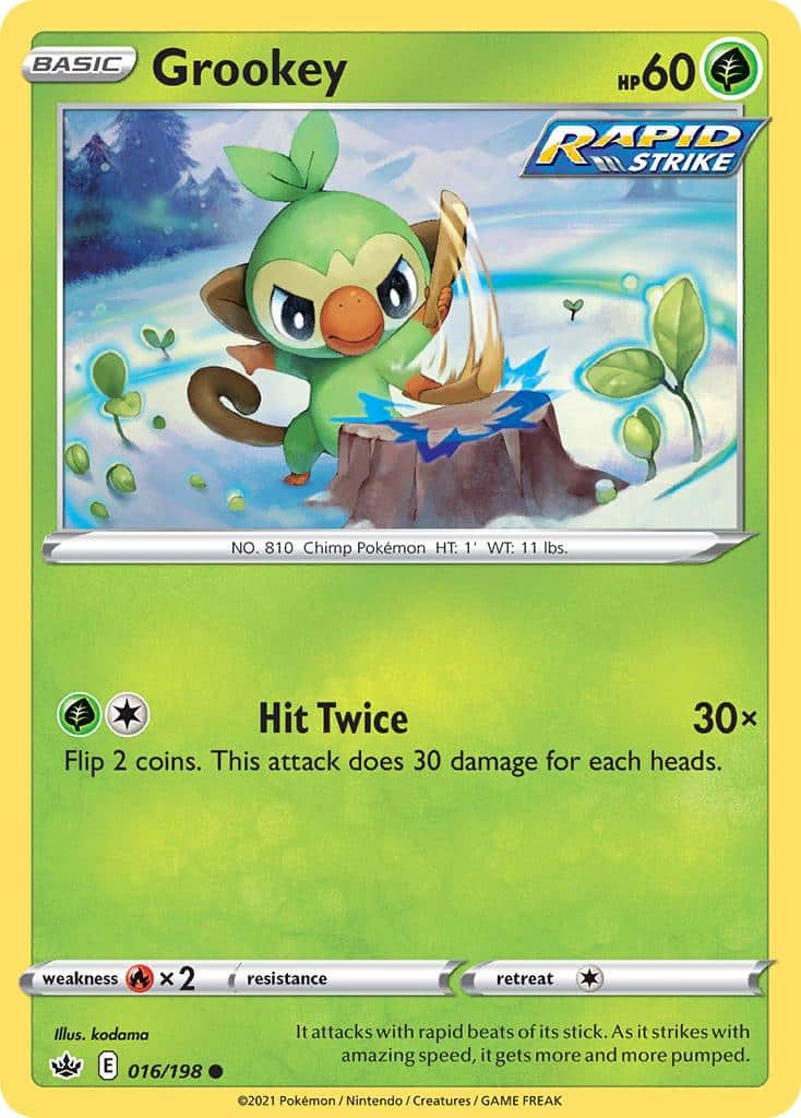 Pokemon Trading Card Game Chilling Reign Set List 16 Grookey