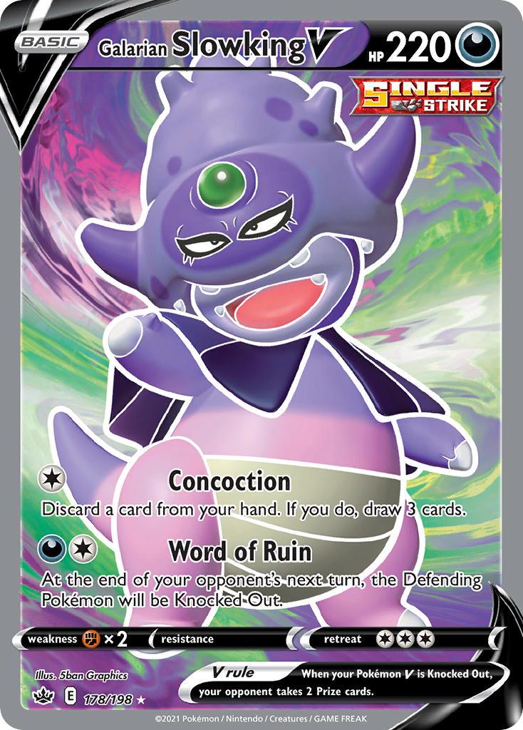 Pokemon Trading Card Game Chilling Reign Set List 178 Galarian Slowking V