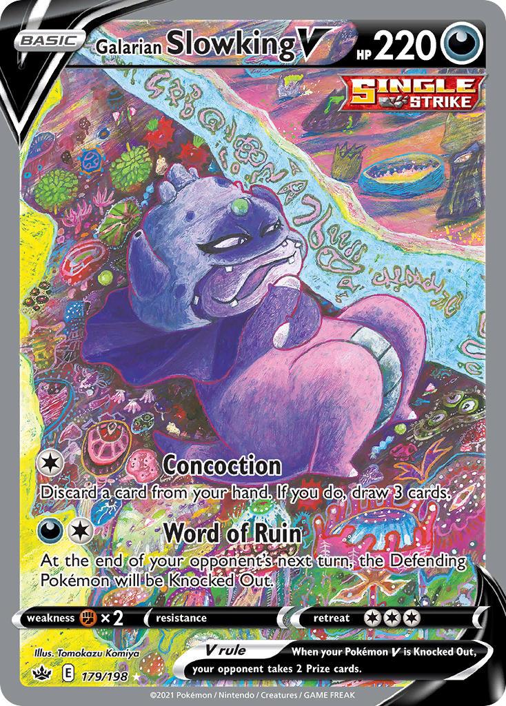 Pokemon Trading Card Game Chilling Reign Set List 179 Galarian Slowking V