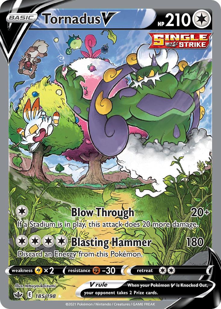 Pokemon Trading Card Game Chilling Reign Set List 185 Tornadus V