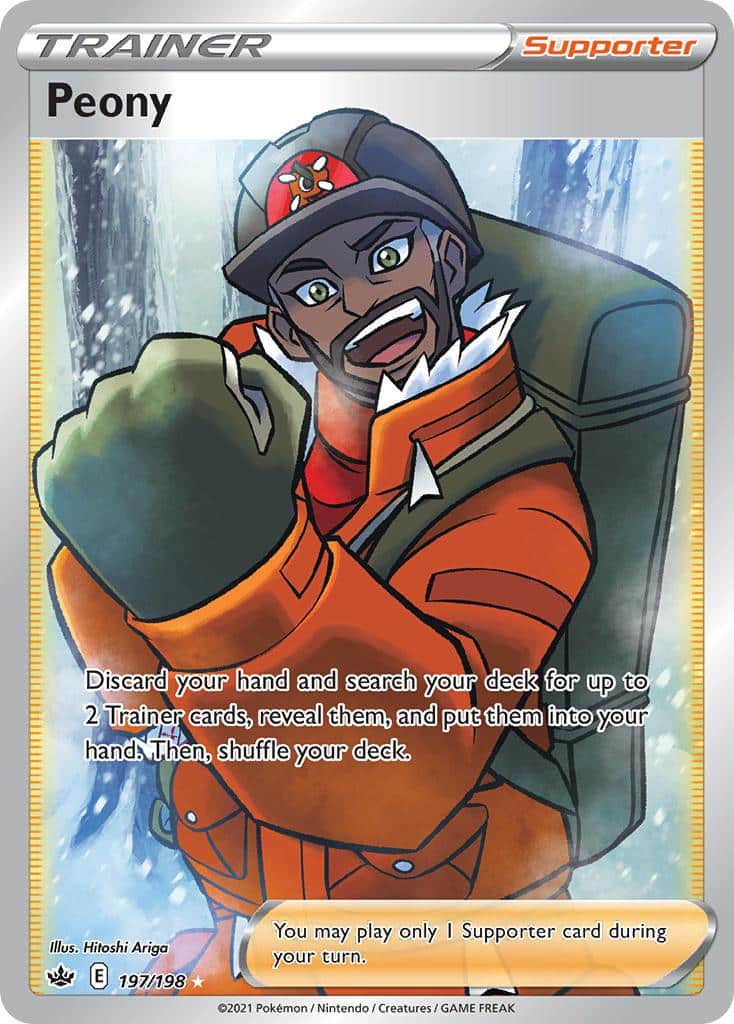 Pokemon Trading Card Game Chilling Reign Set List 197 Peony