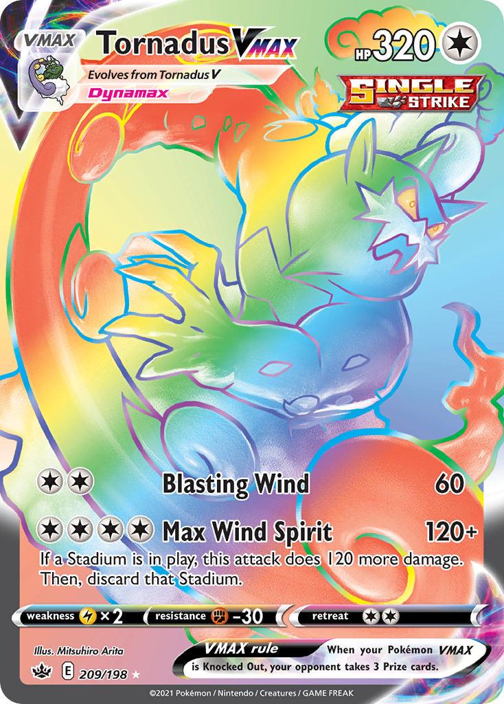 Pokemon Trading Card Game Chilling Reign Set List 209 Tornadus VMAX