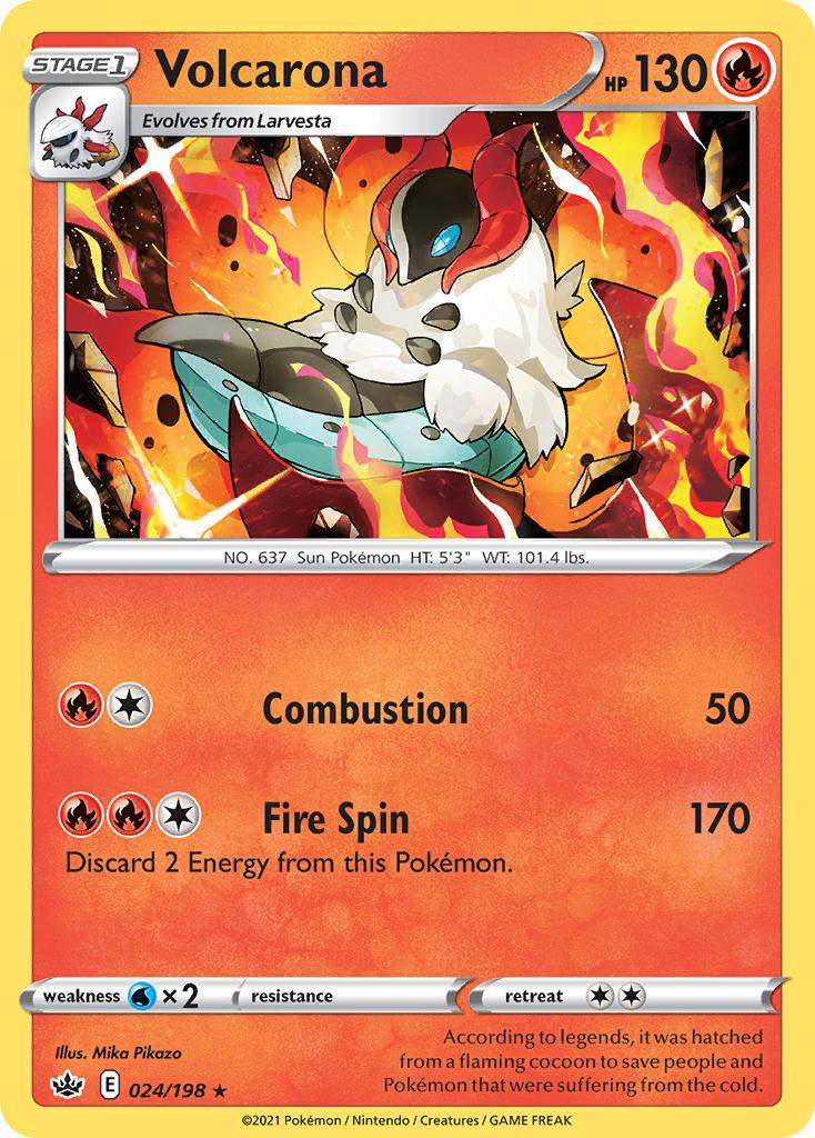 Pokemon Trading Card Game Chilling Reign Set List 24 Volcarona