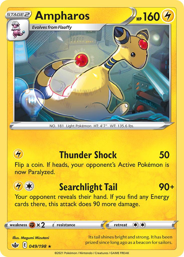 Pokemon Trading Card Game Chilling Reign Set List 49 Ampharos