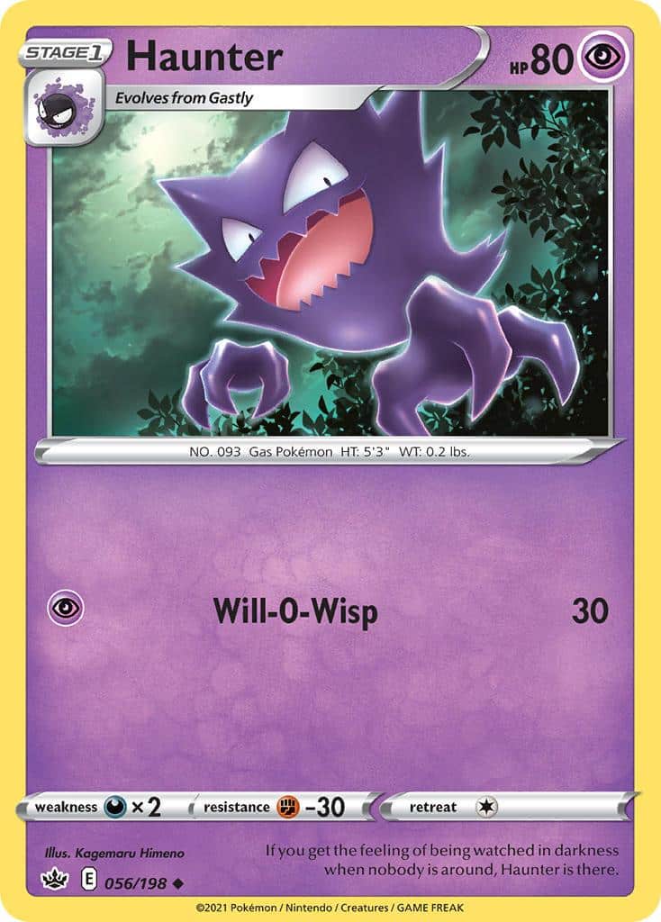 Pokemon Trading Card Game Chilling Reign Set List 56 Haunter