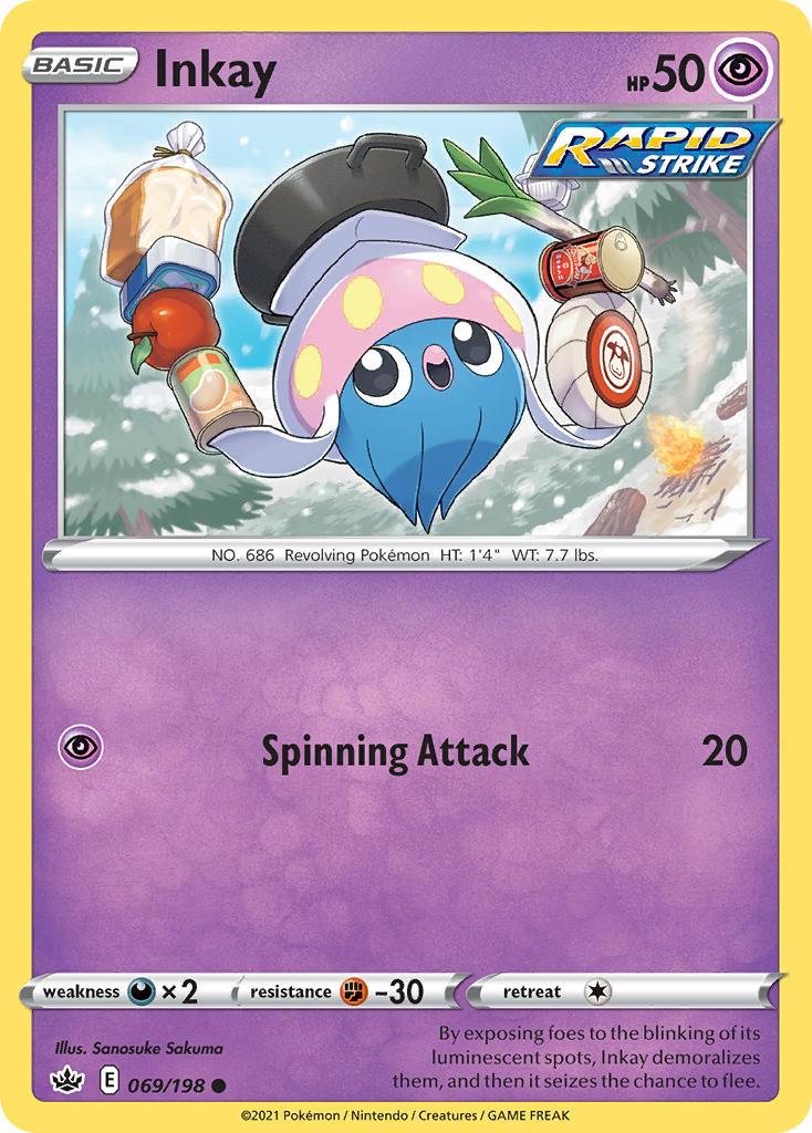 Pokemon Trading Card Game Chilling Reign Set List 69 Inkay