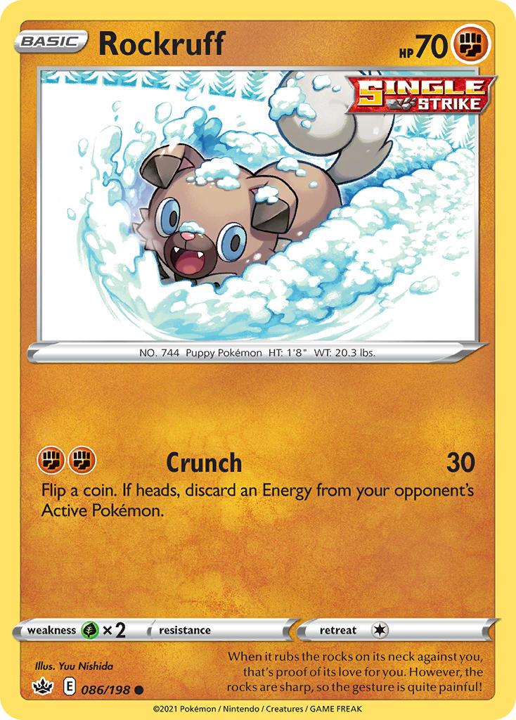 Pokemon Trading Card Game Chilling Reign Set List 86 Rockruff