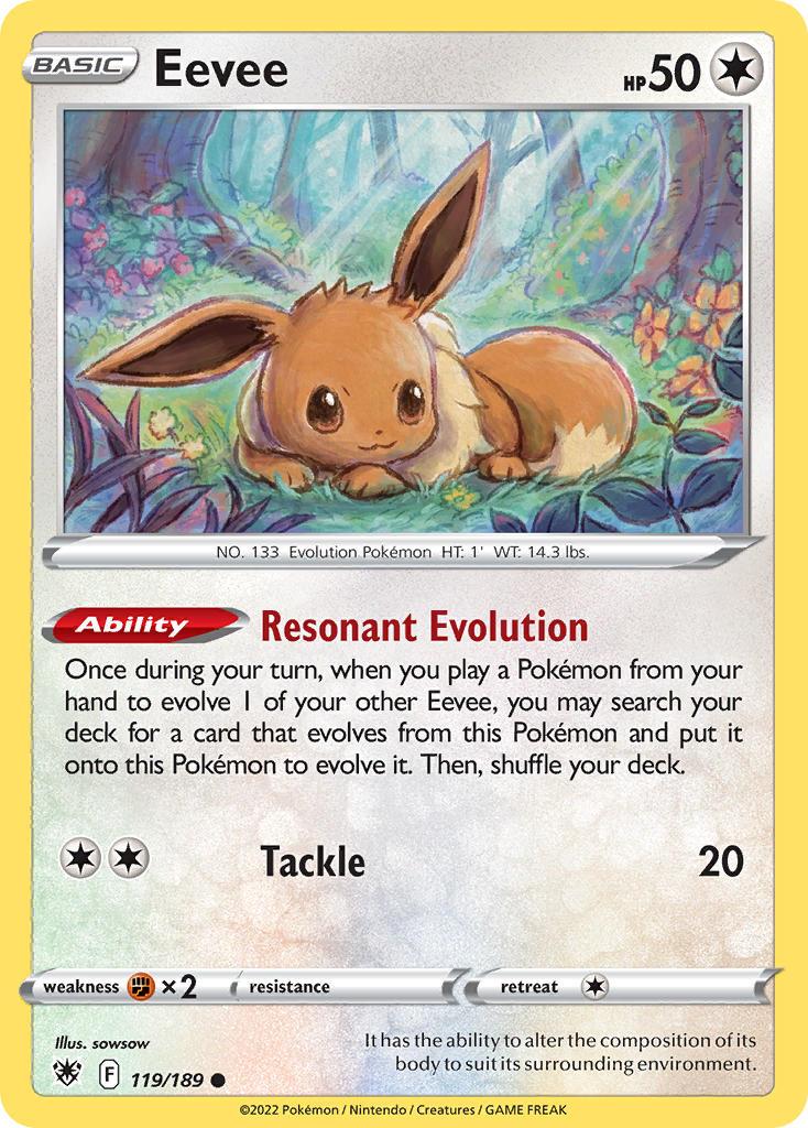 2022 Pokemon Trading Card Game Astral Radiance Price List 119 Eevee
