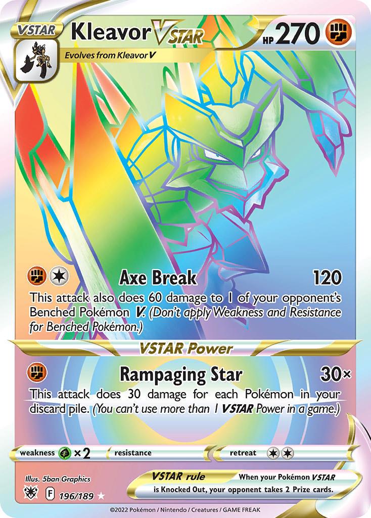 2022 Pokemon Trading Card Game Astral Radiance Price List 196 Kleavor VStar