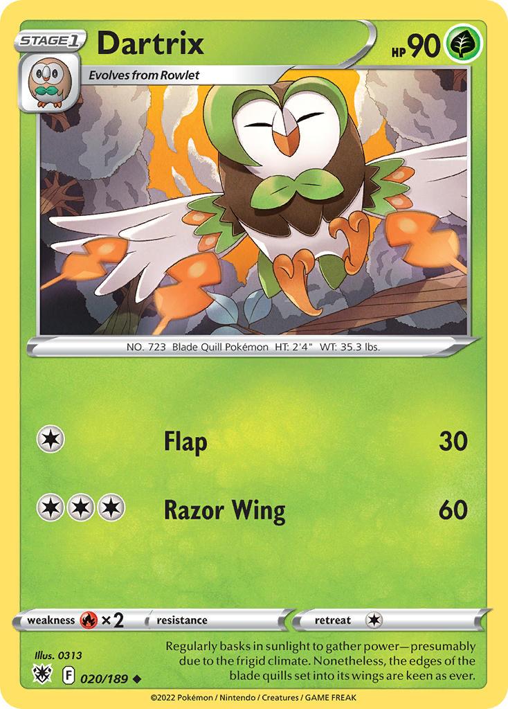 2022 Pokemon Trading Card Game Astral Radiance Price List 20 Dartrix