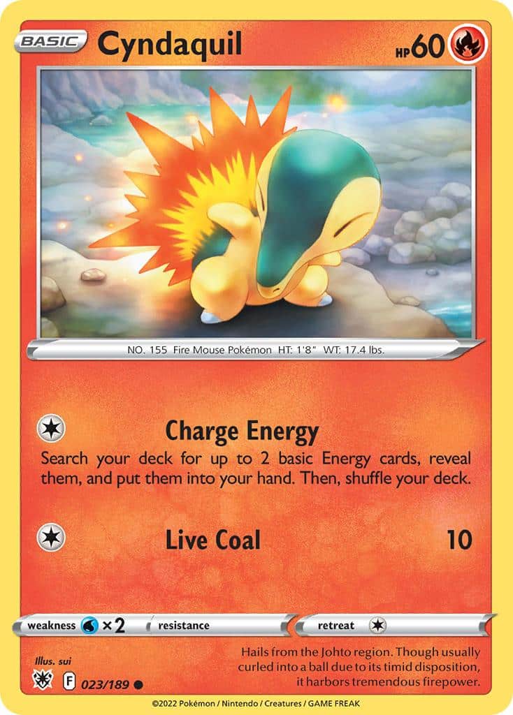 2022 Pokemon Trading Card Game Astral Radiance Price List 23 Cyndaquil