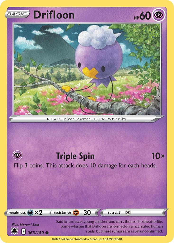 2022 Pokemon Trading Card Game Astral Radiance Price List 63 Drifloon