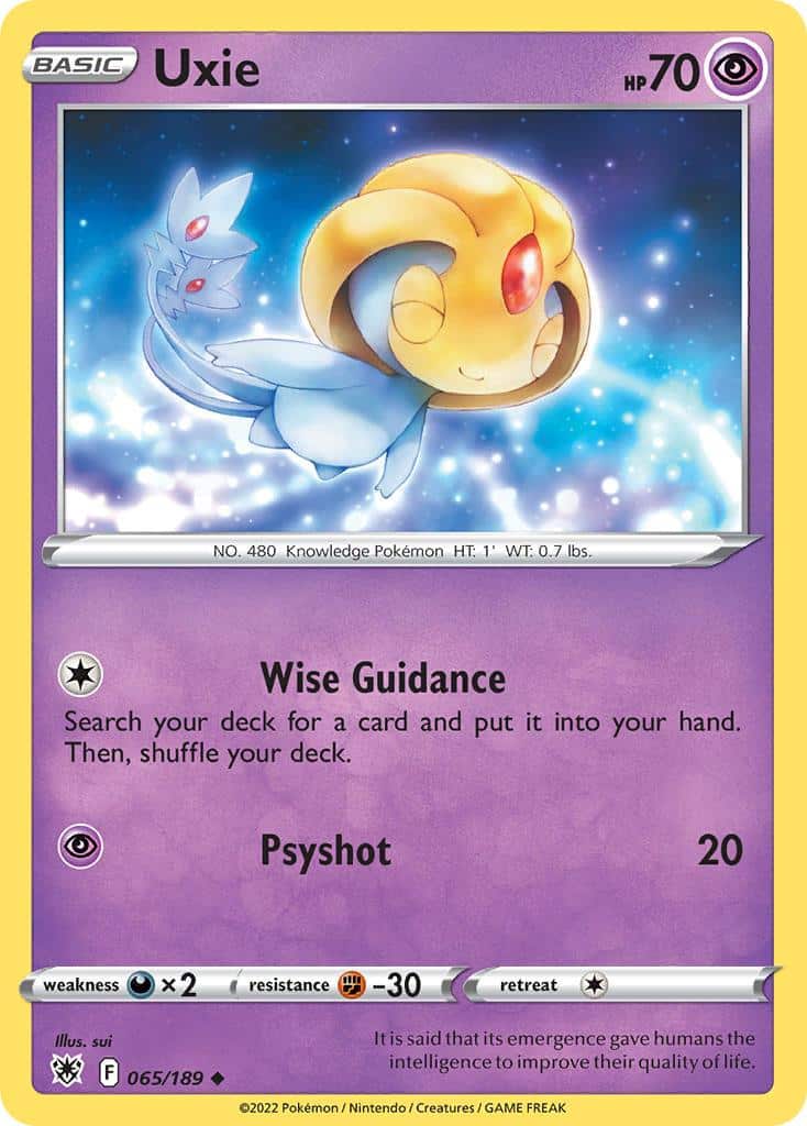 2022 Pokemon Trading Card Game Astral Radiance Price List 65 Uxie