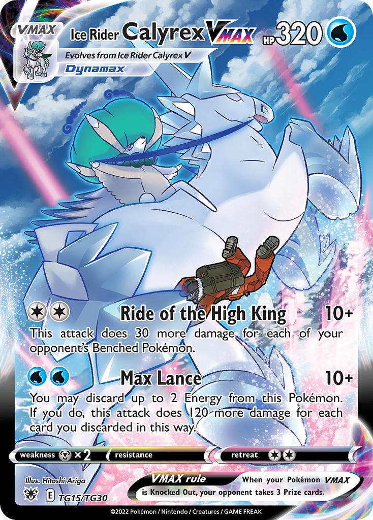 2022 Pokemon Trading Card Game Astral Radiance Price List TG15 Ice Rider Calyrex VMax
