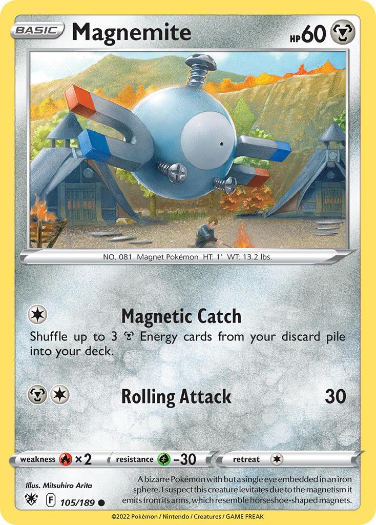 2022 Pokemon Trading Card Game Astral Radiance Set List 105 Magnemite
