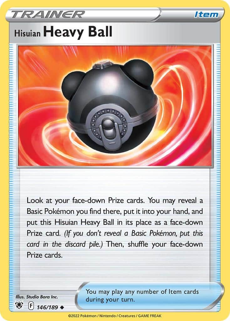 2022 Pokemon Trading Card Game Astral Radiance Set List 146 Hisuian Heavy Ball