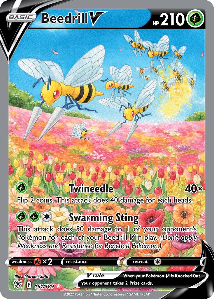 2022 Pokemon Trading Card Game Astral Radiance Set List 161 Beedrill V