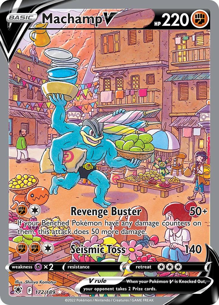 2022 Pokemon Trading Card Game Astral Radiance Set List 172 Machamp V