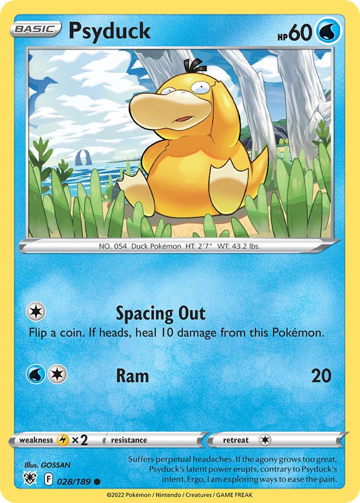 2022 Pokemon Trading Card Game Astral Radiance Set List 28 Psyduck