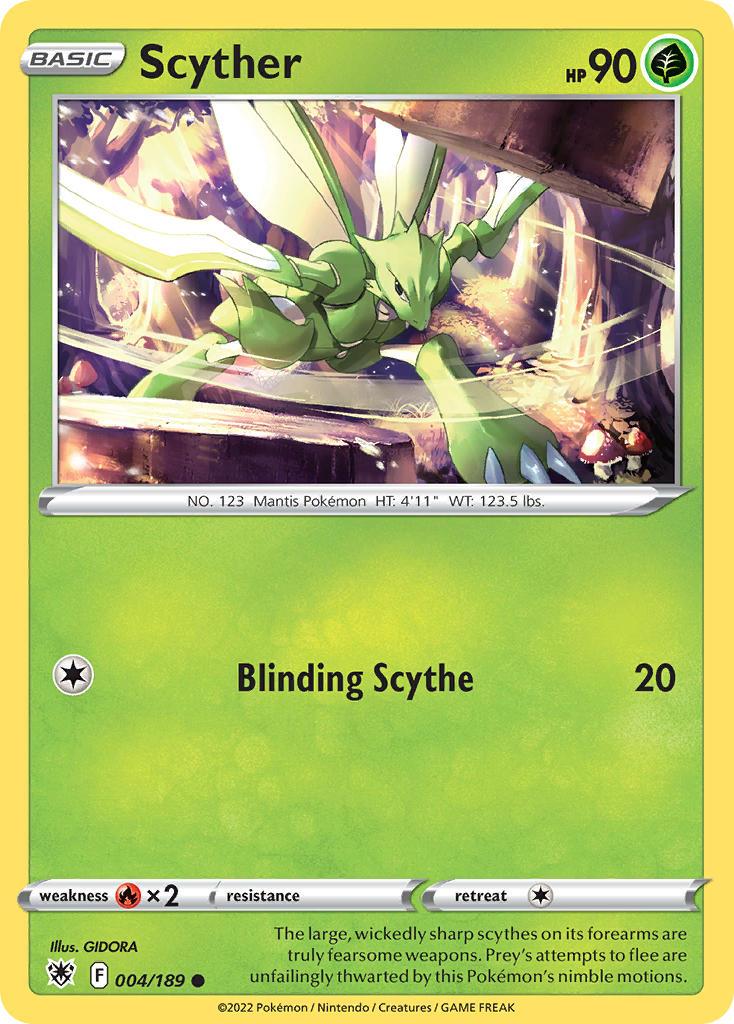 2022 Pokemon Trading Card Game Astral Radiance Set List 4 Scyther