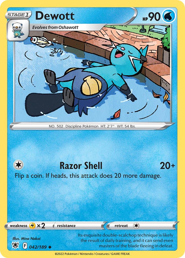 2022 Pokemon Trading Card Game Astral Radiance Set List 42 Dewott