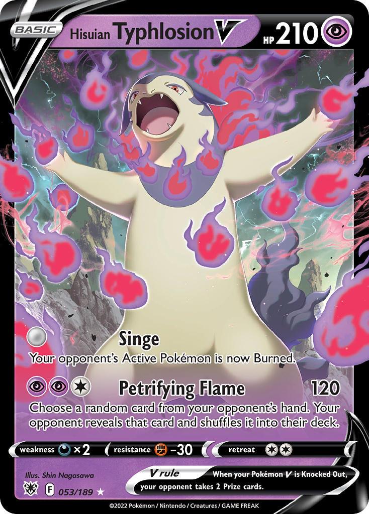 2022 Pokemon Trading Card Game Astral Radiance Set List 53 Hisuian Typhlosion V