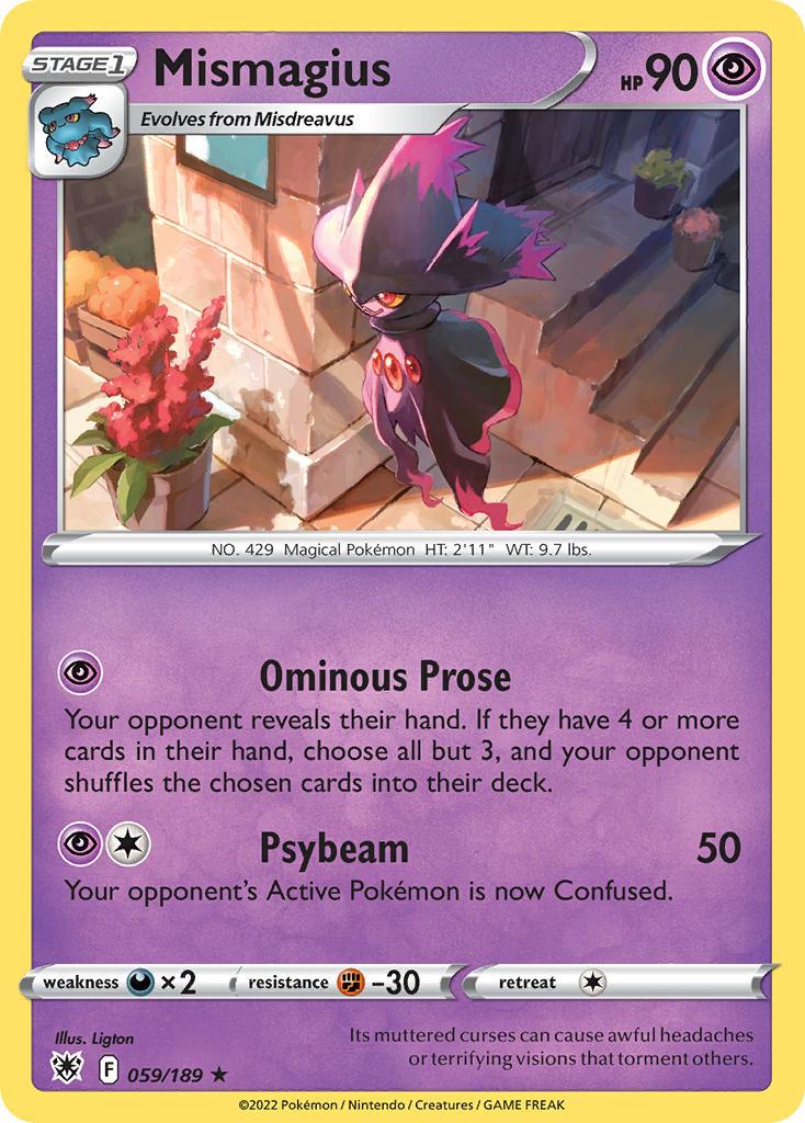 2022 Pokemon Trading Card Game Astral Radiance Set List 59 Mismagius