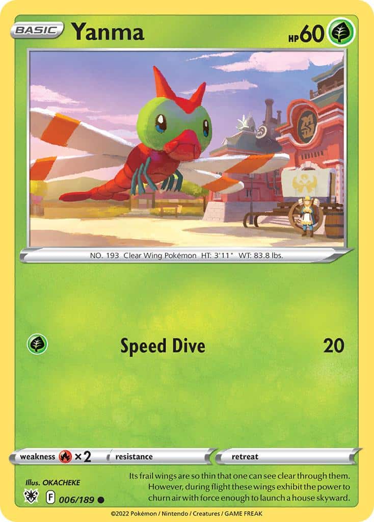 2022 Pokemon Trading Card Game Astral Radiance Set List 6 Yanma