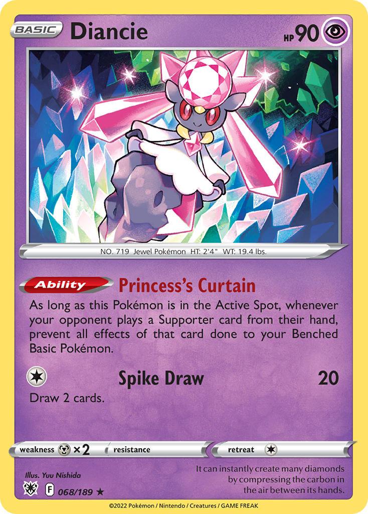 2022 Pokemon Trading Card Game Astral Radiance Set List 68 Diancie