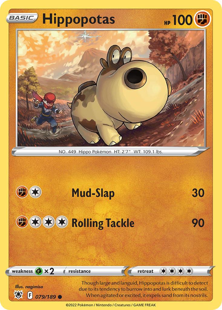 2022 Pokemon Trading Card Game Astral Radiance Set List 79 Hippopotas