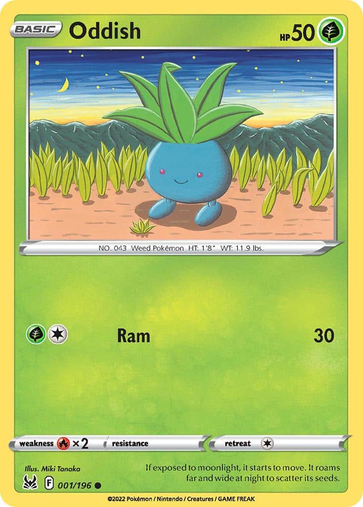 2022 Pokemon Trading Card Game Lost Origin Price List 1 Oddish