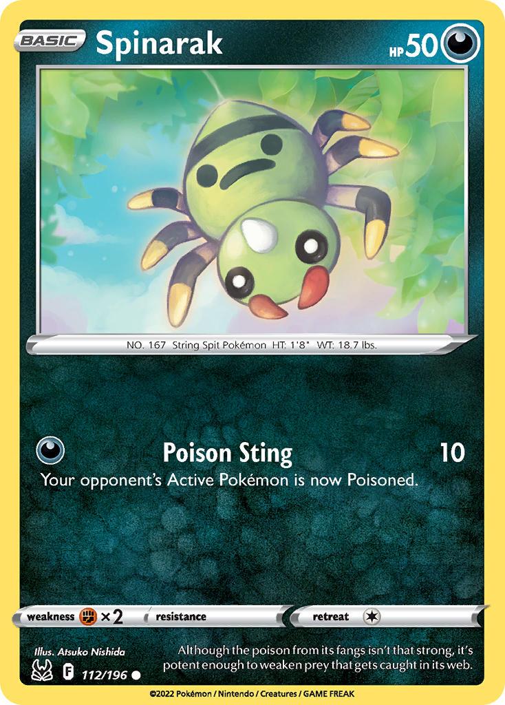 2022 Pokemon Trading Card Game Lost Origin Price List 112 Spinarak