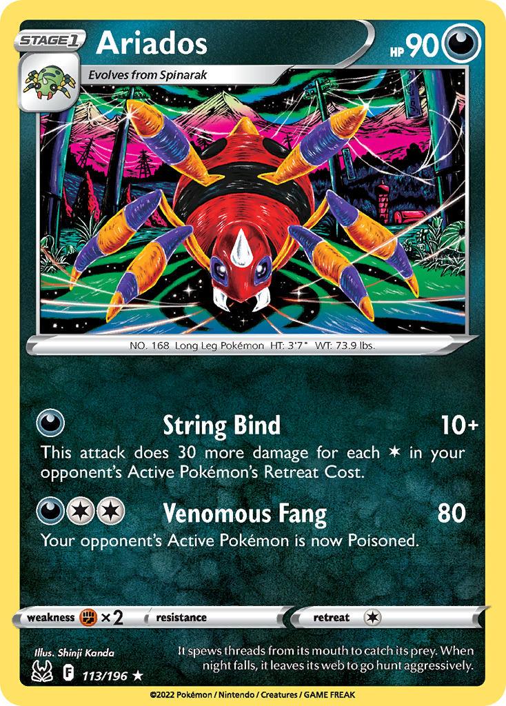 2022 Pokemon Trading Card Game Lost Origin Price List 113 Ariados