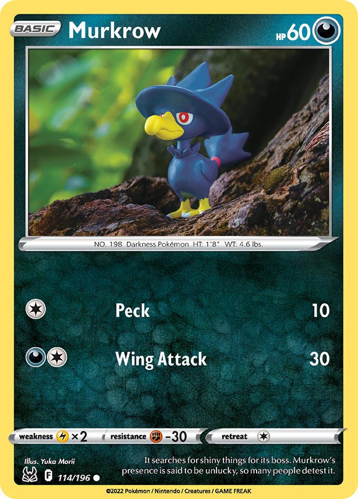 2022 Pokemon Trading Card Game Lost Origin Price List 114 Murkrow