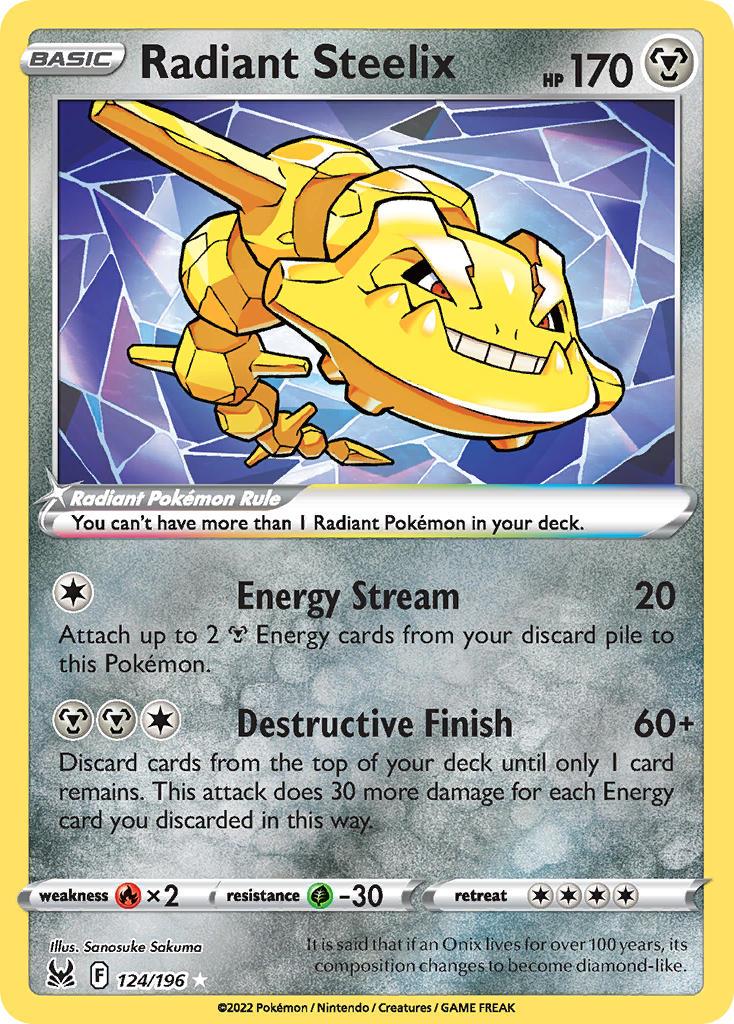 2022 Pokemon Trading Card Game Lost Origin Price List 124 Radiant Steelix