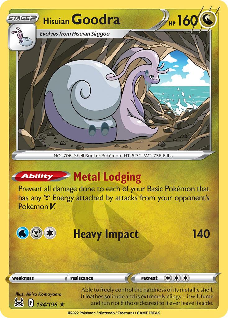 2022 Pokemon Trading Card Game Lost Origin Price List 134 Hisuian Goodra